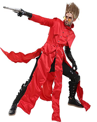 Cosplay.fm Men's VASH The Stampede Cosplay Costume Red Trench Coat (Small)