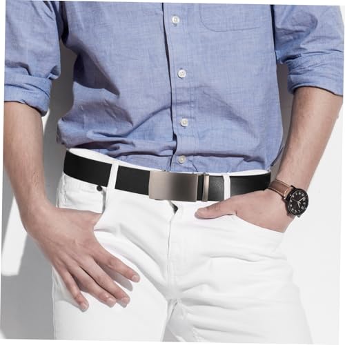 Didiseaon Men's Automatic Buckle Belt Ratchet Belt Buckles Slide for Casual Business Formal Wears4
