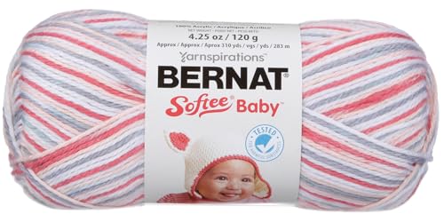 Image of Bernat Softee Baby Yarn, Ombre, 4.25 oz, Gauge 3 Light, Princess Pebbles Ombre
