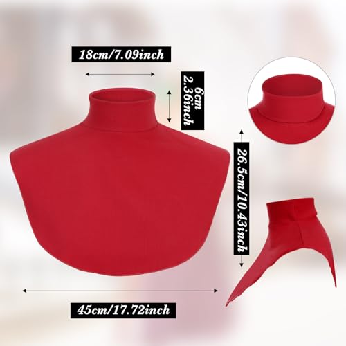Image of Cutecrop Turtleneck Dickey Extra Large Fake Collar Detachable Dickey Collar Half Mock Turtleneck for Men Women
