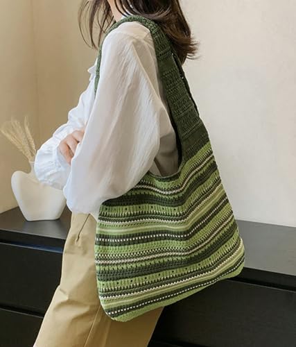 Women's Summer Crochet Shoulder HandBags Beach Hobo Knitted Tote Bag ping Bags2