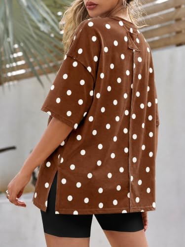 Image of Tankaneo Womens Oversized T-Shirts Summer Casual Short Sleeve Loose Fit Top