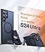 TORRAS Strong Magnetic & Seamless Stand for Samsung Galaxy S24 Ultra Case, Fit for MagSafe, Mil-Grade Drop Protection, Kickstand for Samsung Galaxy S24 Ultra Case, Translucent Back/Black Edge