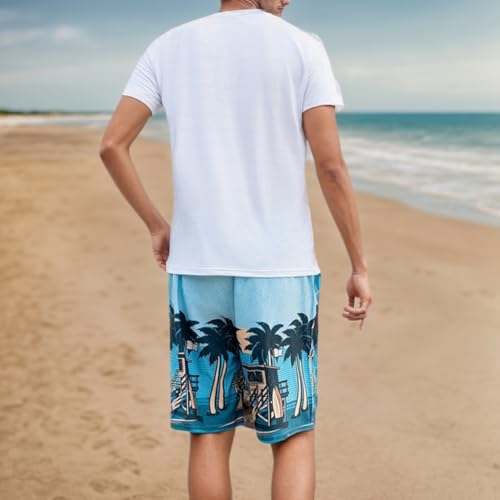 Men's Swim Trunks Quick Dry Beach Shorts Bathing Suit Elastic Waistband Summer Swimsuits3