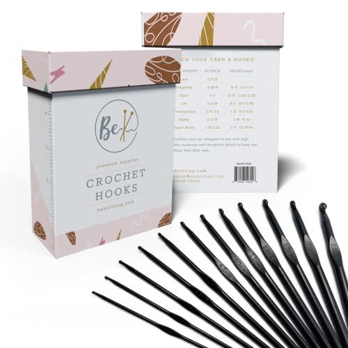 BeKnitting 12pc Crochet Hook & Needle Set for...