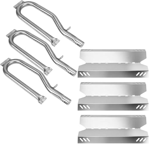 Hisencn Grill Repair Kit Replacement for Members Mark BQ05046-6, BBQ Pro BQ05041-28, BQ51009, Sam's Club, Outdoor Gourmet Gas Grill Models, Stainless Steel Pipe Burner Tube, Heat Plate Tent Shield