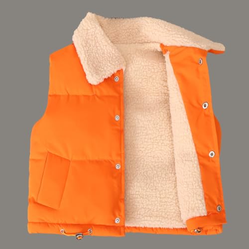 Hotfiary Kids Girl Boy Fleece Vests for Fall Winter Toddler Sleeveless Jacket Puffer Vest Padded Warm Coats with Pocket 1-8T2