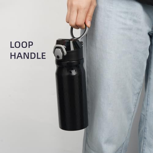 Image of Konokyo 18 oz Insulated Stainless Steel Sports Water Bottle with Straw Lid
