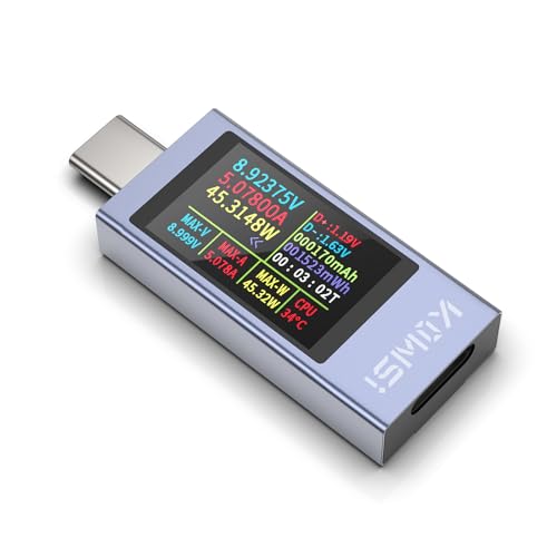 YOJOCK 360W USB C Tester Messgerät Typ-C Multimeter Digital 4-30V 0-12A PD Voltmeter Power Meter Kapazität Spannungsprüfer Strommessgerät USB Power Meter Leistungskapazität Detektor