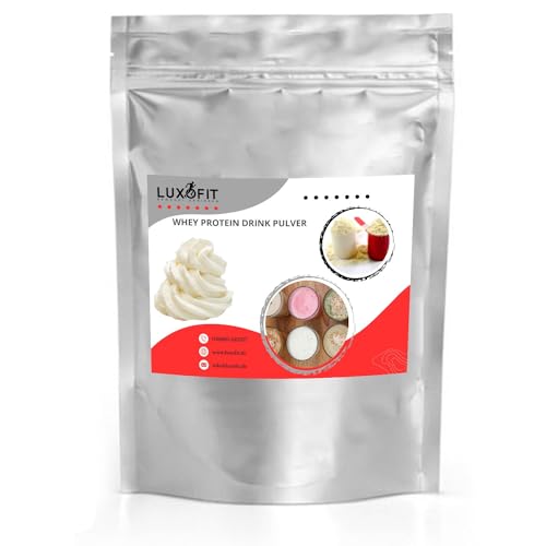 Luxofit Whey Proteinpulver mit L-Carnitin, Eiweißpulver, Fitnessshake mit verschiedenen Geschmacksrichtungen, Muskelaufbau Ergänzungsmittel, natürliche Aromen (1 Kg, Sahne) Luxofit Whey Proteinpulver mit L-Carnitin, Eiweißpulver, Fitnessshake mit verschiedenen Geschmacksrichtungen, Muskelaufbau Ergänzungsmittel, natürliche Aromen (1 Kg, Sahne)
