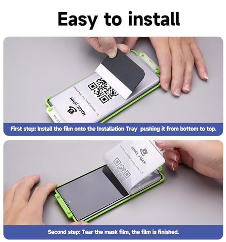 Image of MAGIC JOHN 2 Pack Screen Protector for Samsung Galaxy S23 Ultra - PET Film, Fingerprint ID Compatible, Easy Installation, Shock-Resistant, Bubble Free