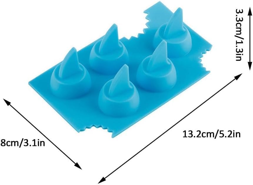 Molde de silicona para hielo con forma de aleta de tiburón miniatura 2