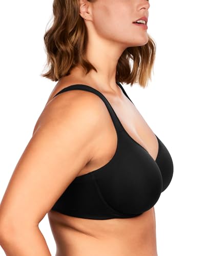 HSIA Bras for Women Minimizer Full Coverage, Plus Size T Shirt Unlined Underwire Smooth Bra, Seamless Cups Joan Ultimate Soft4