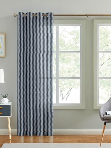 Image of Cortina Polyster Transparent Curtain Set |Door Installation | Bedroom Living Room Kids Room | 7 Feet Window Curtain Pack of 1 | Grey