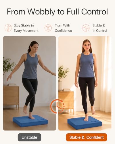 Image of StrongTek Extra Wide Foam Balance Pad for Physical Therapy, 19 inch X 15.8 inch X 2.4 inch, High-Density TPE Foam Pad for Exercise, Enhanced Stability, Core Strength, Non-Slip & Water-Resistant, for Fitness, Yoga