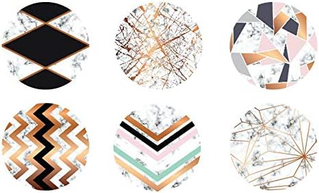 Marble PVC Drink Coaster 6 pcs. Coasters for Drinks | ( Housewarming Hostess Gifts for New Home, Man Cave House Warming Presents Decor,