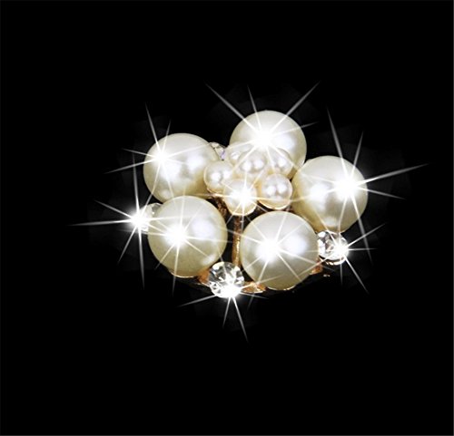 10Pcs 20Mm Rhinestone Flower Embellishments Button Flatback (10Pcs, Gold) #TOP2