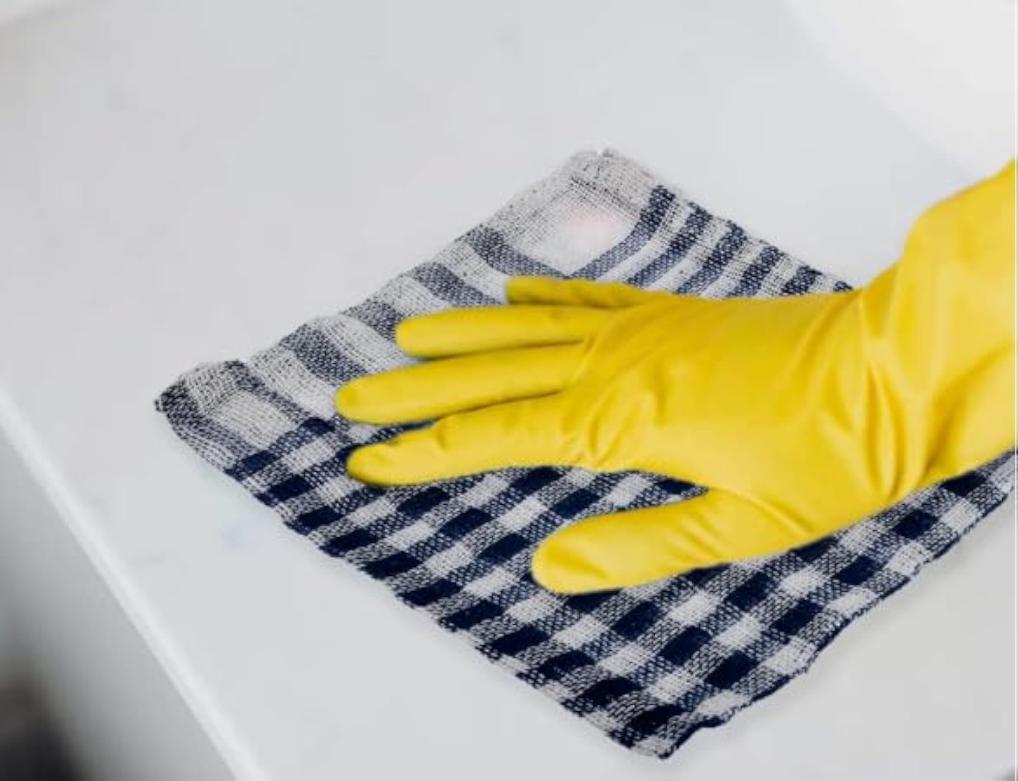 White & Black Checkered Cotton Towels, Roti Napkins Pack of 6