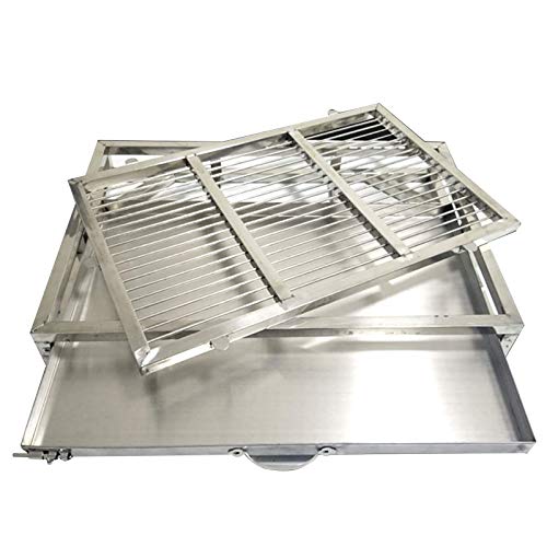 Toilettes pour chien en acier inoxydable avec bac de propreté portable et durable
