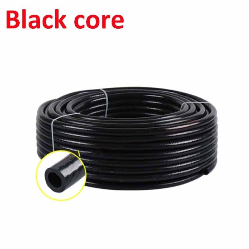 flexiable rubber Black Double layer Resin Oil Pipe Wire-clamping Tubing Fuel Pipeline Blue Core High Temperature Resistance Hose Tube ID 6-16mm drain elastic (Color : Black Core, Size : ID 14mm)
