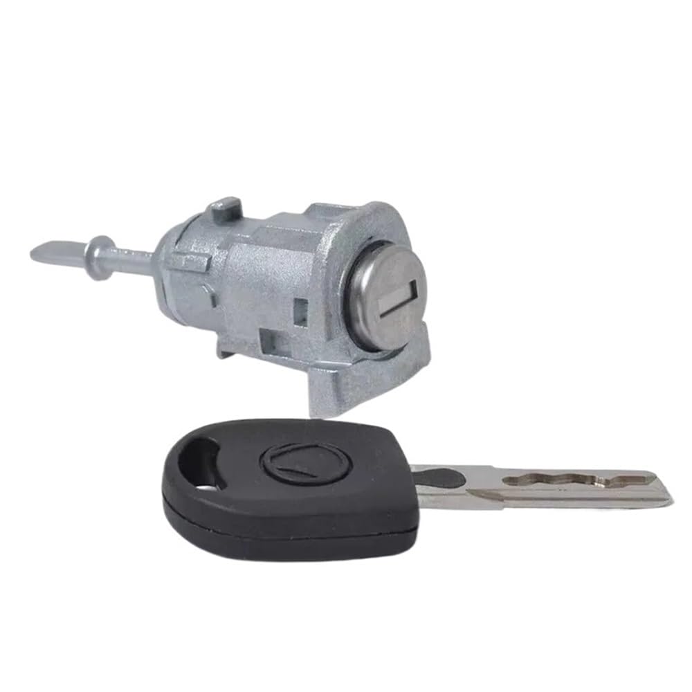 Hzsmyxgs One Color Car Door Lock Compatible With Skoda For Fabia 1998 1999 2000 2001 2002 2003 2004 2005 2006 2007 604837167 604837168 Door Lock Cylinder Key(Right)