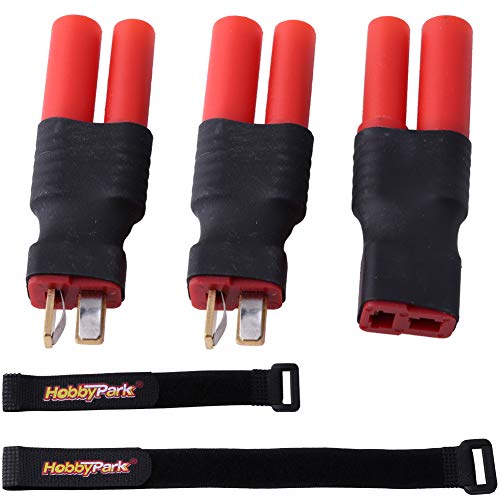 Hobbypark Deans T Plug to HXT 4mm Connector Adapter RC Lipo Battery /Charger Adapter Converter for Redcat RC Cars Trucks Crawlers Buggies(3-Pack)