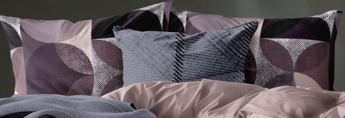 Image of 300 TC Premium Cotton Single Bed Duvet Cover with Zipper |King Size Reversible Rajai Cover for Comforters|Dohars|Blanket|Warm Stuff|90x60 Inches|Purple Circle|ASS83
