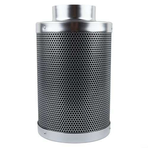 Sandyseptember Filtre à air à charbon actif, type cylindre de 100 mm pour tentes, chambres, cuisines (100 mm x 250 mm)