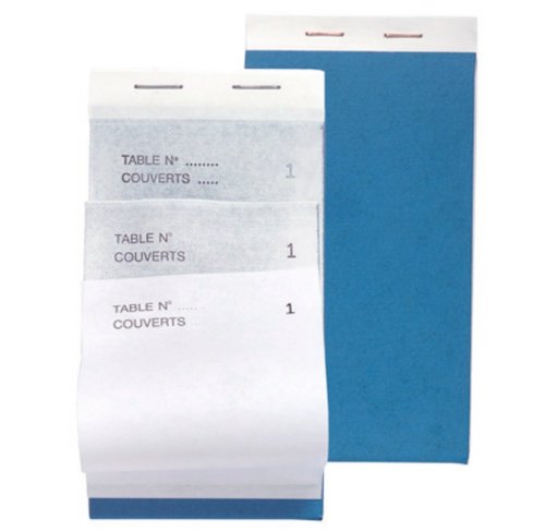 EXACOMPTA Lot de 50 Blocs Maître d'Hôtel 50 feuillets Autocopiants Numérotés Tripli Format 8x15 cm