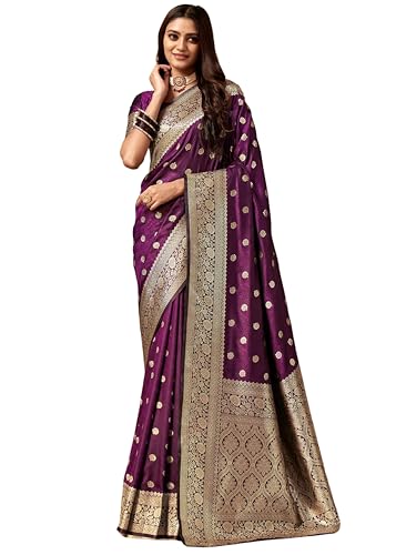 C J Enterprise Women's Banarasi Saree Pure Kanjivaram Style Silk ...