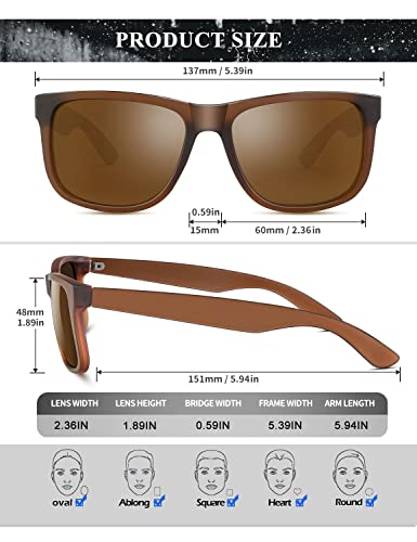 Image of KALIYADI Sunglasses-Men Polarized-Sunglasses for Men: Classic Sun Glasses for Driving Fishing Golf with UV400 Protection