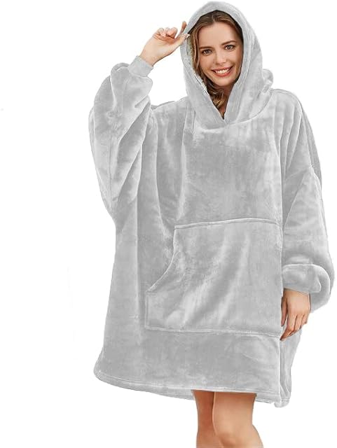 MIA Oversized Hoodie Blanket Cosy Ultra Soft Sherpa Fleece Unisex Sweatshirt Huggy Wuggy Giant Blanket Throw Snuggy One Size Fit for Women Girls Adults Men Boys Kids Big Pocket