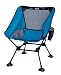 iClimb Ultralight Compact Camping Folding Beach Chair with Anti-Sinking Large Feet and Back Support Webbing (Blue - Square Frame)