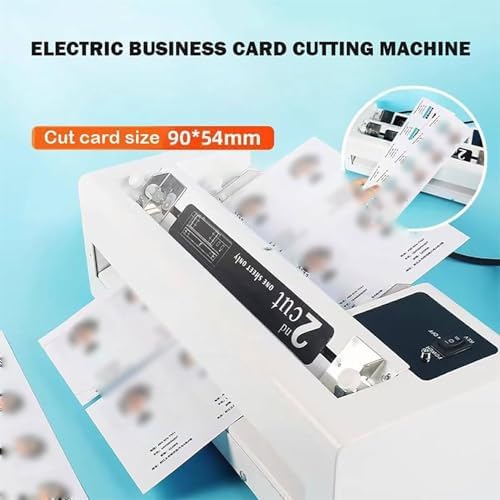 Cortador de tarjetas de visita, máquina de corte eléctrica automática, corta 30 tarjetas por minuto, máquina de corte de papel eficiente para uso profesional