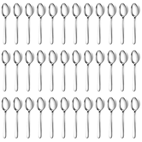 36 Piece Stainless Steel Teaspoons Set Cover