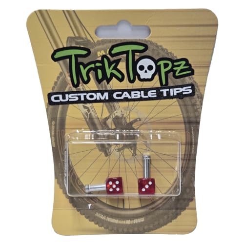 Trik Topz Dice Cable Tips - Pair - Clear Red