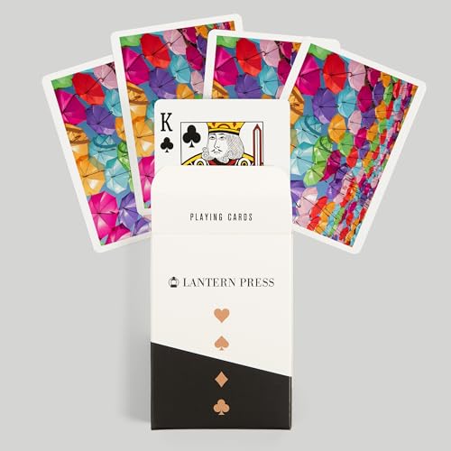 Baraja Póker 52 cartas escena paraguas coloridos miniatura 6