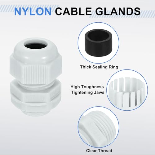 Prensaestopas de nailon NPT 3/8 conector de cable impermeable gris 4