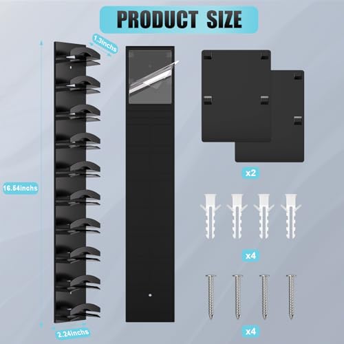 Hat Organizer for Baseball Cap 2Pack Hold up to 20 Hat Adhensive for Wall - image 7
