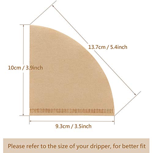 #1 Paper Coffee Filters, Segarty 200 Count Premium Disposable & Unbleached Natural Paper Filter Size 01, for Coffee Brewing Pour Over Dripper, Food Service & Home Office Use - Thumbnail 3