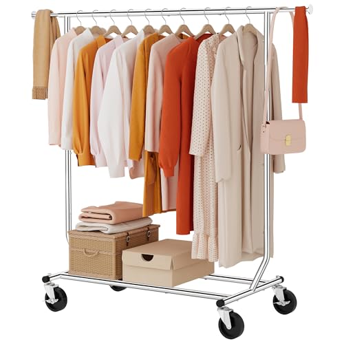 Tajsoon Clothing Rack Heavy Duty Clothes Racks Foldable Garm...
