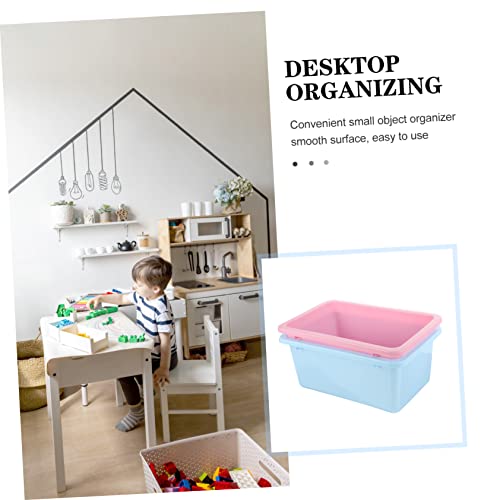Organisateur plastique rectangulaire de rangement jouets et accessoires 2pcs - 7