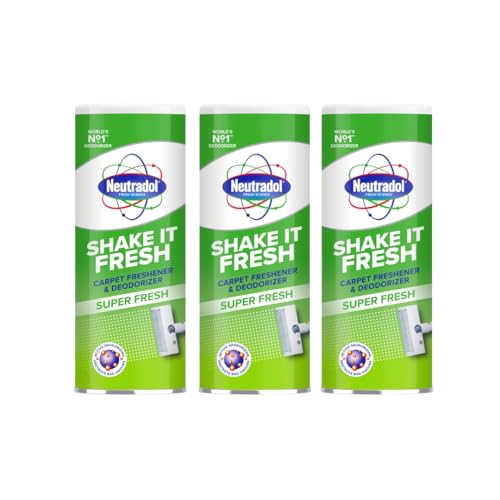 Neutradol Super Fresco, Neutralizador de Olores para Alfombras, Polvo, 3 Paquetes de 350 g