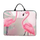Love Flamingo - Bolsa para portátil de 14 pulgadas con forro a prueba de golpes y diseño portátil, adecuada para negocios y uso diario, color negro, talla única