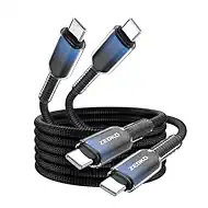 ZEDKO USBC to USBC Cable Android Charger Cable 6ft Fast Charging Cord Type C to Type C for iPhone 17 16 15 Pro Max iPad mini 60W C to C Charger Cord for Galaxy S25 S24 Ultra Pixel 10