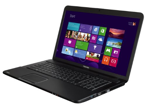 Toshiba Satellite C870D-119 43,9 cm (17,3 Zoll) Notebook (AMD E1 1200, 1,4GHz, 4GB RAM, 500GB HDD, AMD HD 7310, DVD, Win 8) schwarz