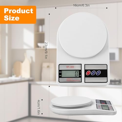 Image of SF-400 Digital Kitchen Weighing Scale 10Kg x 1g Precision | Food Scale with LCD Display for Cooking, Baking, Meal Prep & Healthy Diet | Compact Weight Machine for Home Use