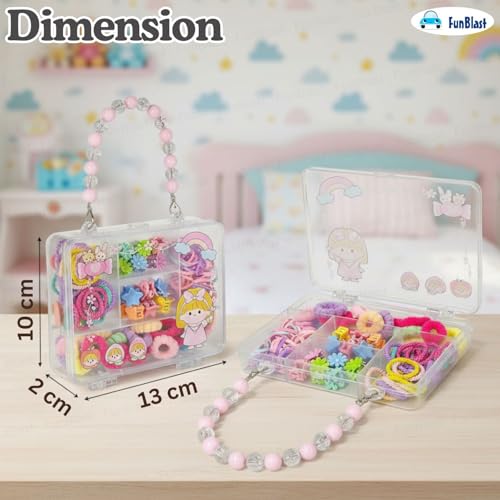 Image of FunBlast Hair Accessories Combo for Girls - Colorful Hair Bands, Hairpins, Ponytail Holders, Headbands for Girls, Toddlers, Multipurpose Kids Hair Accessories Set, Birthday Gift for Girl's (1074)