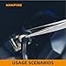MANUFORE 11 in Long Reach Needle Nose Pliers 3-Piece Set - Straight, 45° Bent, and 90° Bent Heads - Household Tool Kit for Electrical, Repair, DIY