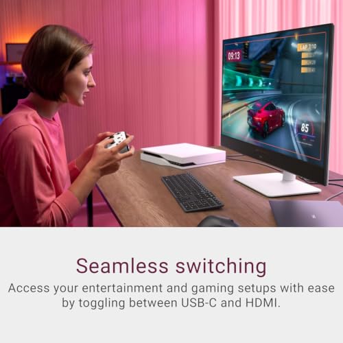Image of Dell 32 inch Monitor, 4K (3840 x 2160) - 120Hz Refresh Rate 15001 Contrast Ratio, AMD FreeSync - VESA, Integrated Speaker, Height /Tilt /Pivot /Swivel Adjustability, 2 x HDMI & USB-C, White